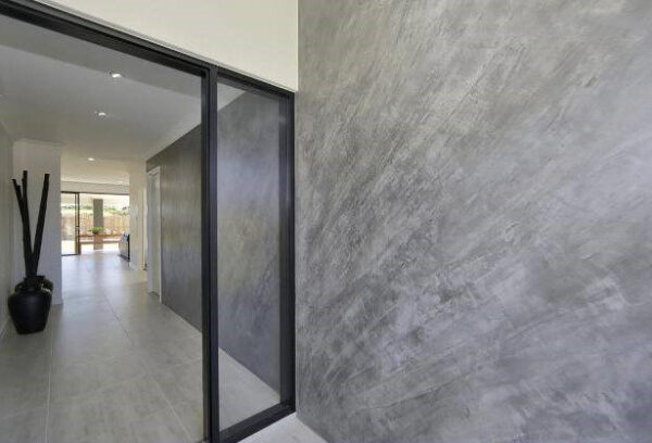 Muro de Microcemento liso color gris