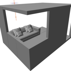Módulo Sala Comedor de 3.7 x 4.88 x 3 metros
