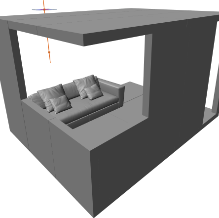 Módulo Sala Comedor de 3.7 x 4.88 x 3 metros