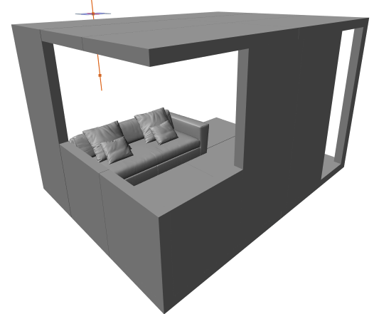 Módulo Sala Comedor de 3.7 x 4.88 x 3 metros