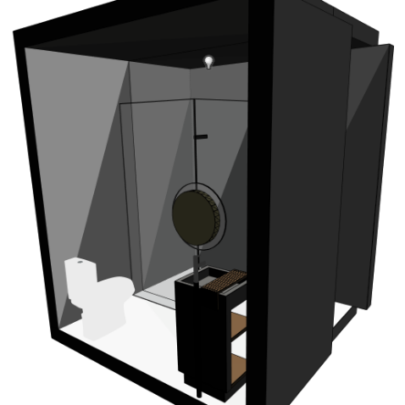 Módulo Baño Completo de 2.6 x 2.44 x 3 metros