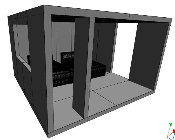 Módulo Recamara Dúplex de 4.88 x 4.88 x 3 metros